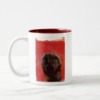 Prehistoric Man, RISE AND SHINE Two-Tone Coffee Mug