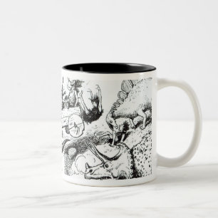 Prehistoric Peeps, 1894 Two-Tone Coffee Mug