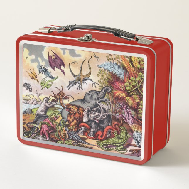 Prehistoric Playground Metal Lunch Box (Front)