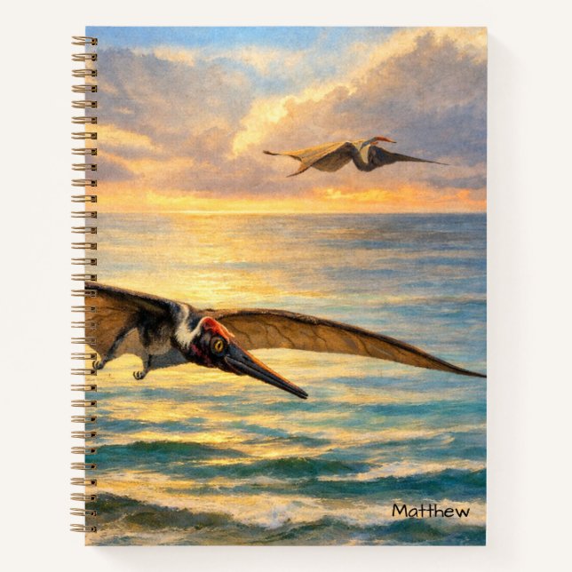 Prehistoric Pterodactyl Dinosaurs Notebook (Front)