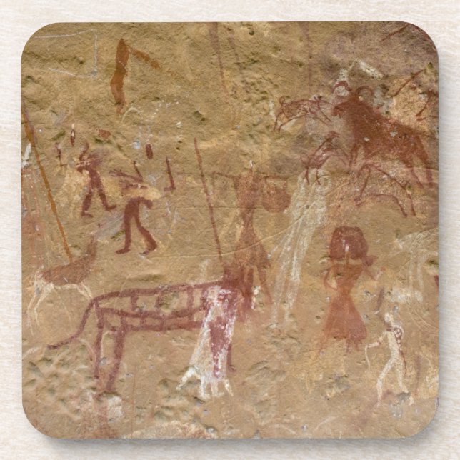 Prehistoric rock paintings, Akakus, Sahara Coaster (Front)