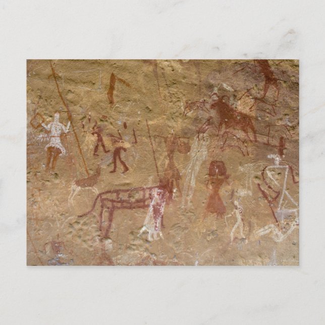 Prehistoric rock paintings, Akakus, Sahara Postcard (Front)