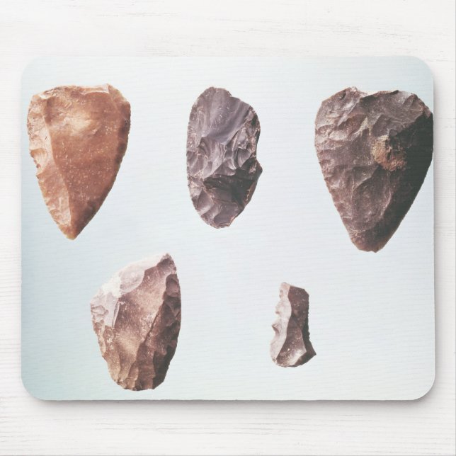 Prehistoric stone tools, from Grotte de Mouse Mat (Front)