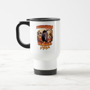 Prehistoric, Yet Still Stylish Woolly Mammoth Funn Travel Mug