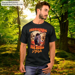 Prehistoric Yet Stylish Mammoth Retro Humour T-Shirt