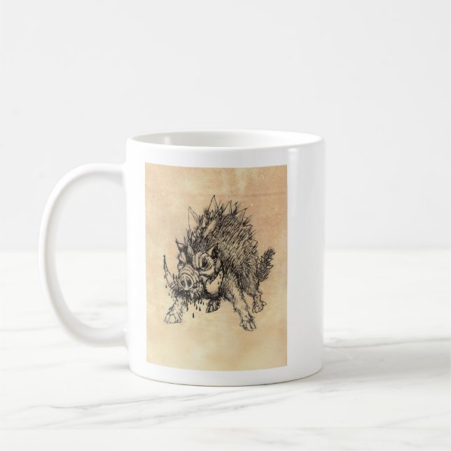 Prehistoric Zendula Boar Coffee Mug (Left)