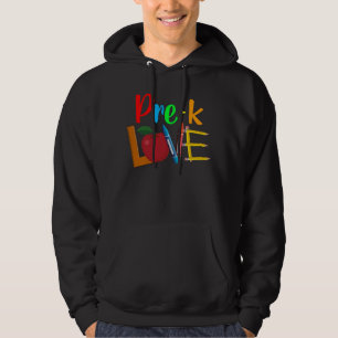 prek love hoodie