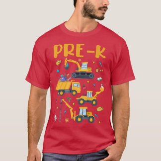 Prek Truck Construction Back To School Boys Kids T T-Shirt