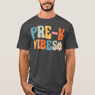 PreK Vibes Cute Retro Back to SchoolBoys, Girls, K T-Shirt