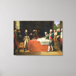Preliminaries of the Peace Signed at Leoben Canvas Print