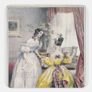 Prelude, from 'Journal des Femmes', 1830-48 Square Sticker