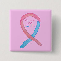 Premature Birth Awareness Ribbon Custom Pin