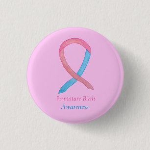 Premature Birth Awareness Ribbon Custom Pin