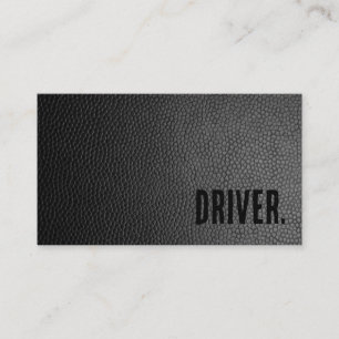 Premier Black Faux Leather Driver Business Card