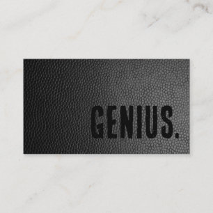 Premier Black Faux Leather Genius Business Card