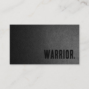 Premier Black Faux Leather Martial Arts  Business Card