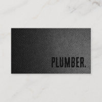 Premier Black Faux Leather Plumber