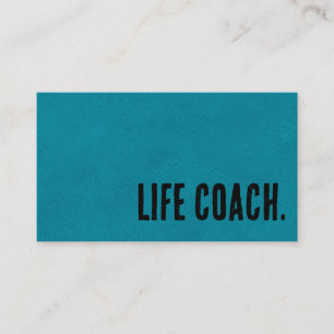 Premier Blue Faux Leather Life Coach Business Card