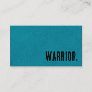Premier Blue Faux Leather Martial Arts Business Card