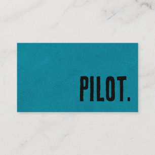 Premier Blue Faux Leather Pilot Business Card