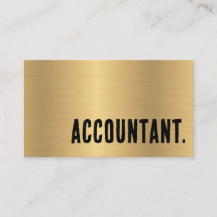 Premier Faux Gold Accountant Business Card
