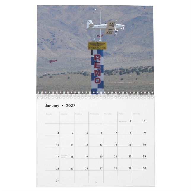 Premier Jet Formula One Racing Calendar (Jan 2027)