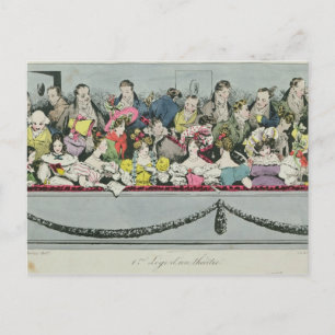 Premiere Loge d'un theatre Postcard