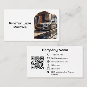 Premium Arch Car Rental & Sales QR Code Photo Business Card
