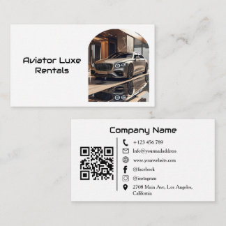 Premium Arch Car Rental & Sales QR Code Photo Business Card