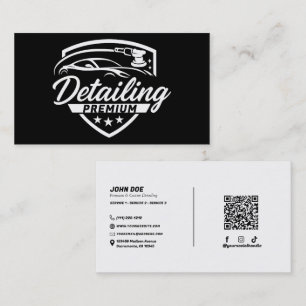 Premium Auto Car Detailing Body Shop Modern Sleek Business Card