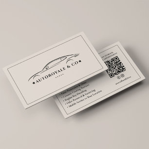 Premium Auto Detailing Car Wash Sand  Business Card