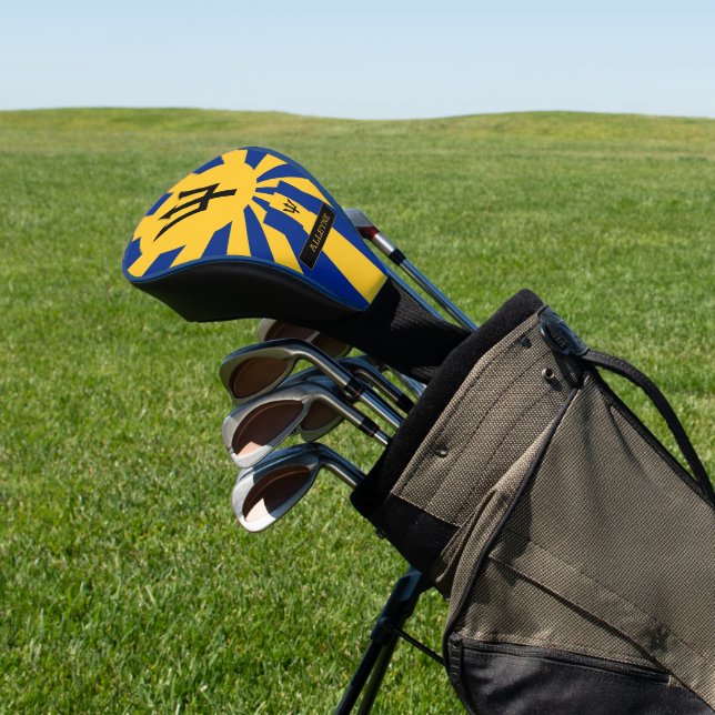 Premium Barbados Golf & Barbados Flag / Patriots Golf Head Cover (In Situ)