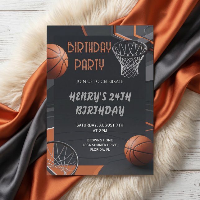 Premium Basketball Birthday Invitation (Creator Uploaded)