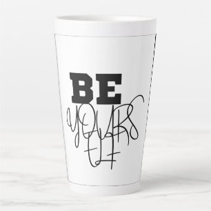 Premium Be Yourself Black & white Latte Mug