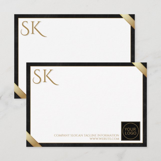 Premium Black and Gold Company Logo Card (Front/Back)