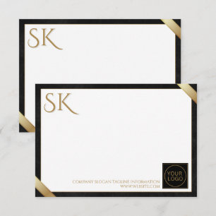 Premium Black and Gold Company Logo Card
