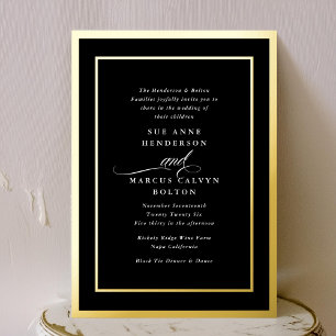 Premium Black Formal White Ampersand Frame Wedding