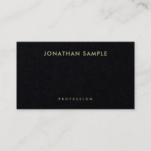 Premium Black Gold Modern Minimalist Elegant Sleek Business Card