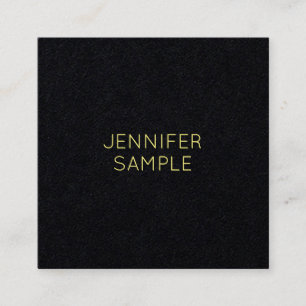 Premium Black Gold Professional Fashionable Square Business Card