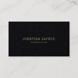 Premium Black Gold Text Modern Elegant Minimalist Business Card
