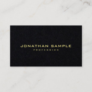 Premium Black Gold Text Modern Elegant Minimalist Business Card