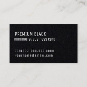 premium black minimalist elegant business card