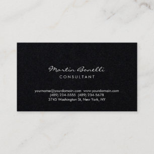 Premium Black Minimalist Modern Business Card
