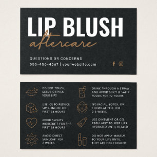 Premium Black Modern Lip Blush Tattoo Aftercare