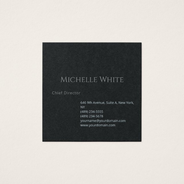 Premium Black Plain Elegant Professional Modern (Front)