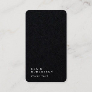 Premium Black Plain Trendy Modern Minimalist Business Card
