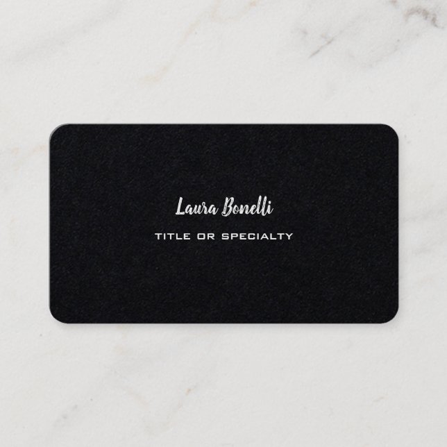 Premium Black Professional Modern Business Card (Front)