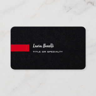 Premium Black Red Professional Modern Business Card