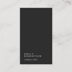 Premium Black Simple Plain Trend Modern Minimalist Business Card