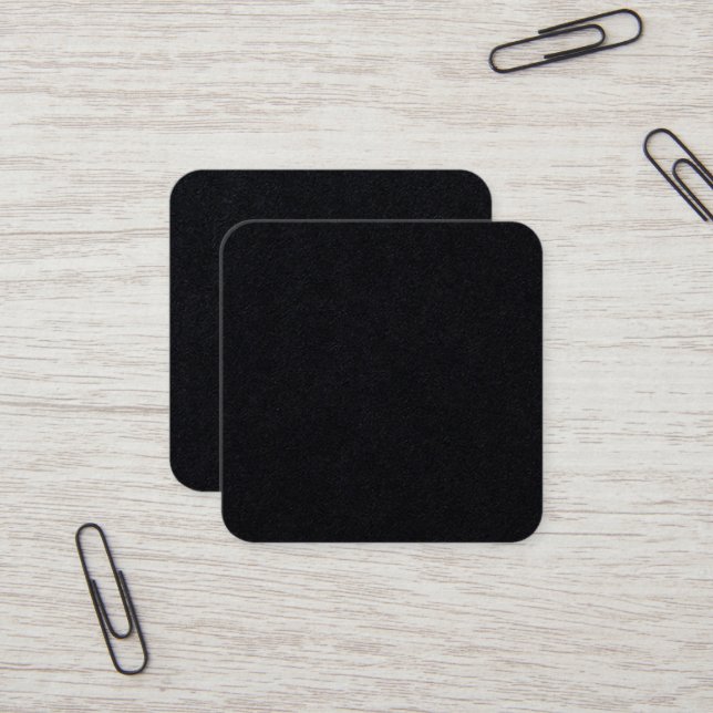 Premium Black Square Business Card (Front/Back In Situ)